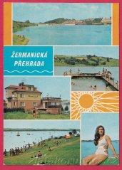 Žermanická přehrada-hráz,koupaliště, středisko Mostař