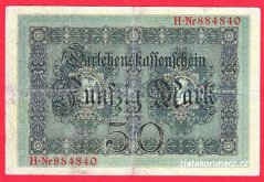 Německo - 50 mark 5.8.1914 - série H -6-m.číslovač