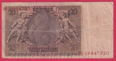 Německo - 20 Reichsmark 22.1.1929 - série M-S- 8 m.č.