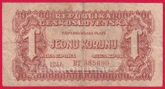 1 koruna 1944 BT
