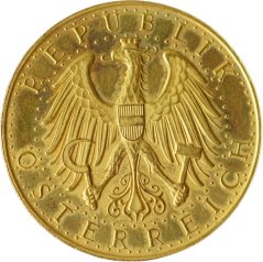 Zlatá mince Rakousko - 100 Shilling 1927