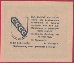 Strasswalchen - 20 haléřů - 1920