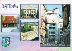 Ostrava - centrum a část Ostravy, kino Máj