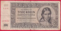 1000 Kčs 1945 11 C