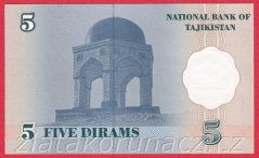 Tádžikistán - 5 Dirams 1999