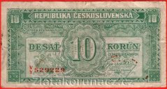 10 Kčs b.l. 1945  VY