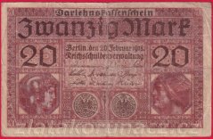 Německo - 20 mark 20.2.1918 - série G