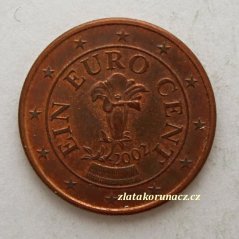 Rakousko - 1 Cent 2002