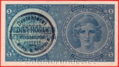 1 koruna b.l.1938/1940  A 013 - ruční přetisk