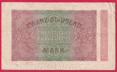 Německo - 20.000 mark 20.2.1923 - série E-VL