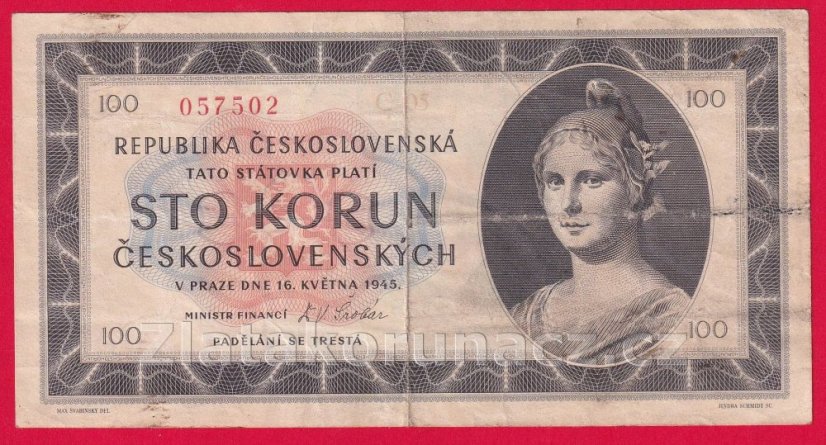 100 Kčs 1945 C 05