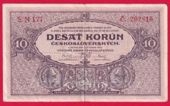 10 korun 1927 s.N 177