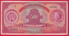500 Korun 1929 D neperf.