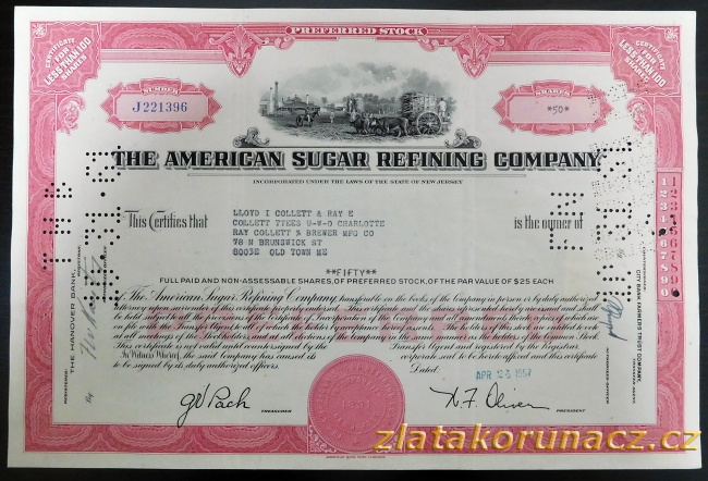 USA - The American Sugar Refining Company - 1957