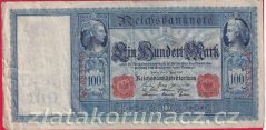 Německo - 100 mark 21.4.1910 - série A-červený