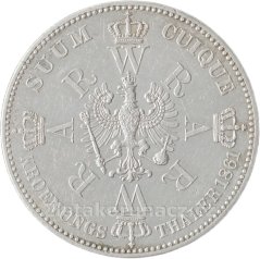 Německo - Prusko - 1 tolar 1861 - Korunovační
