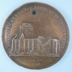 Německo - Hamburk zničení kostela 1842