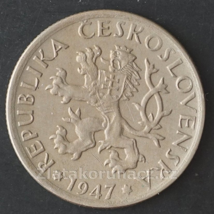 1 koruna 1947