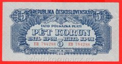 5 korun 1944 EB Neperf.