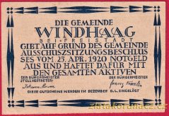 Windhaag - 10 haléřů - 1920