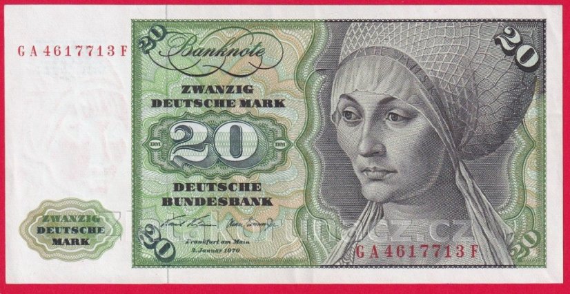 Německo - Západní - 20 Mark 1970 GA
