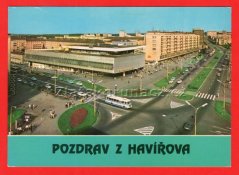 Havířov - celkový pohled, černý nápis