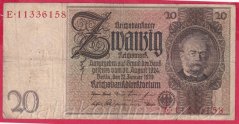 Německo - 20 Reichsmark 22.1.1929 - série E-F- 8 m.č.