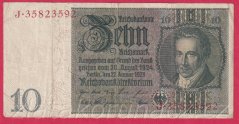 Německo - 10 Reichsmark 22.1.1929 - série J-K - 8 m.č.
