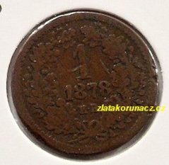 1 krejcar F.J.I.-1878 KB