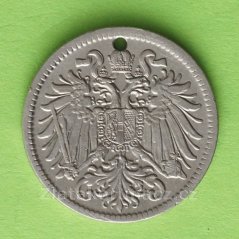 Přívěsek - monogram D.P. z rakouské mince