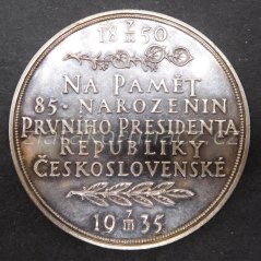 T.G.Masaryk na paměť k 85. narozeninám 42 mm-Lesklá