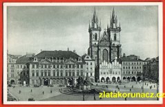 Praha - Týnský chrám a Husův pomník, lidé