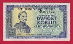 20 Kčs b.l.1945 HA