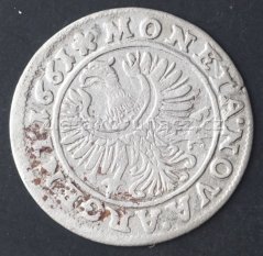 Slezsko - Lehnice - Břeh3 krejcary 1661  Christian