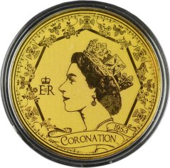 Zlatá medaile - korunovace královny Alžběty II.