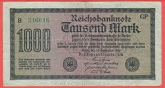 Německo - 1000 mark 15.9.1922 - série B-GP - 6 m.č.