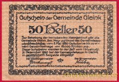 Gleink - 50 haléřů - 1920