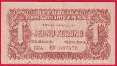 1 koruna 1944 EY