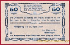 Wilhering - 50 haléřů - 1920