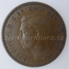 Anglie - 1/2 penny 1941