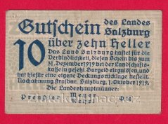 Salzburg - 10 haléřů - 1919