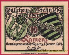 Kamenz - 10 pfennig - 1921