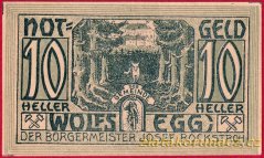 Wolfsegg - 10 haléřů - 1922