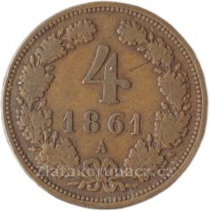 4 krejcar 1861 A