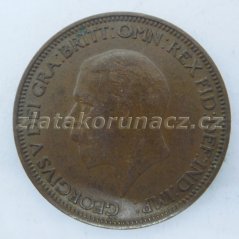 Anglie - 1/2 penny 1935