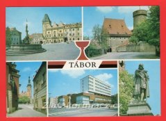 Tábor - náměstí, kašna, socha
