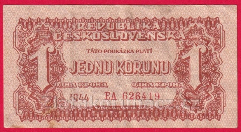 1 koruna 1944 EA
