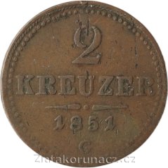 2 krejcar 1851 G