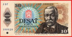 Československo - 10 korún 1986 J 37 - vysoká serie