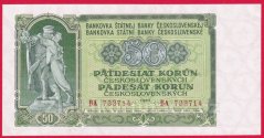 50 Kčs 1953 BA-ruský číslovač